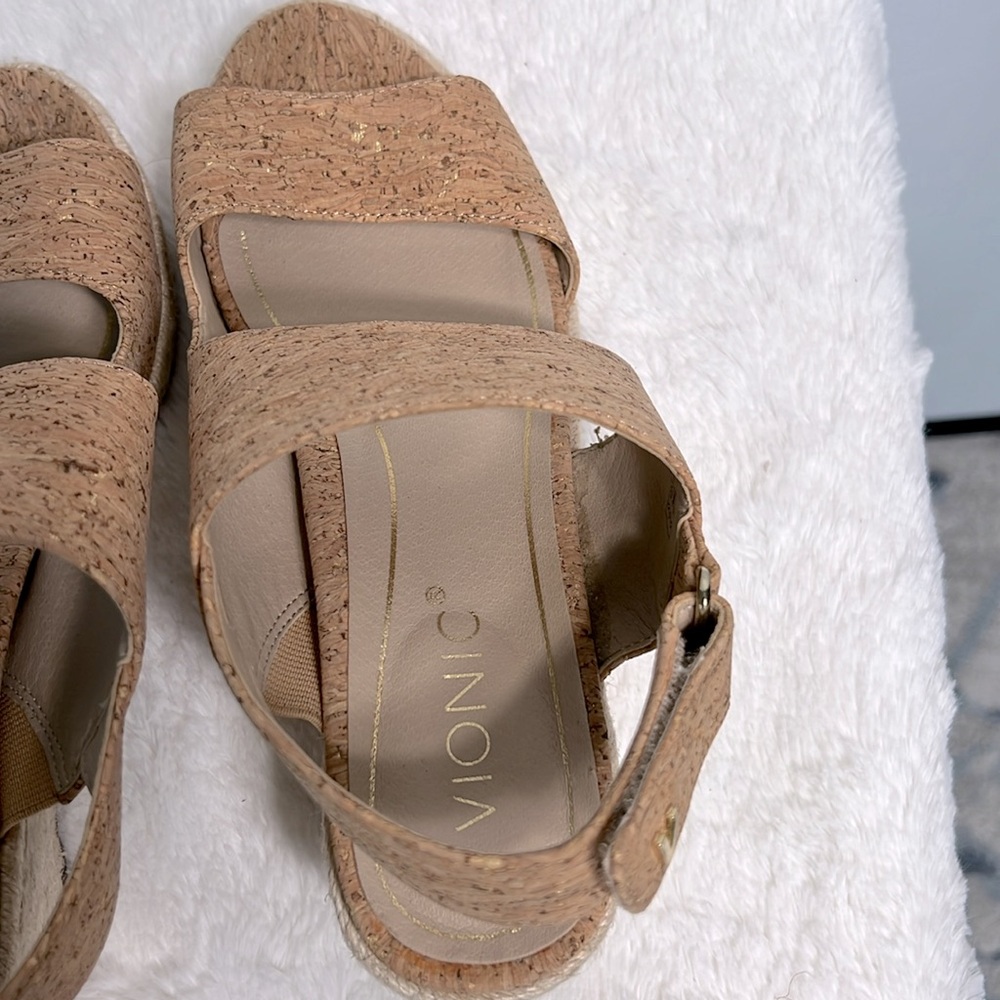 Vionic Brooke Cork Slingback Espadrille Wedge Sandal size 7 - Picture 3 of 14